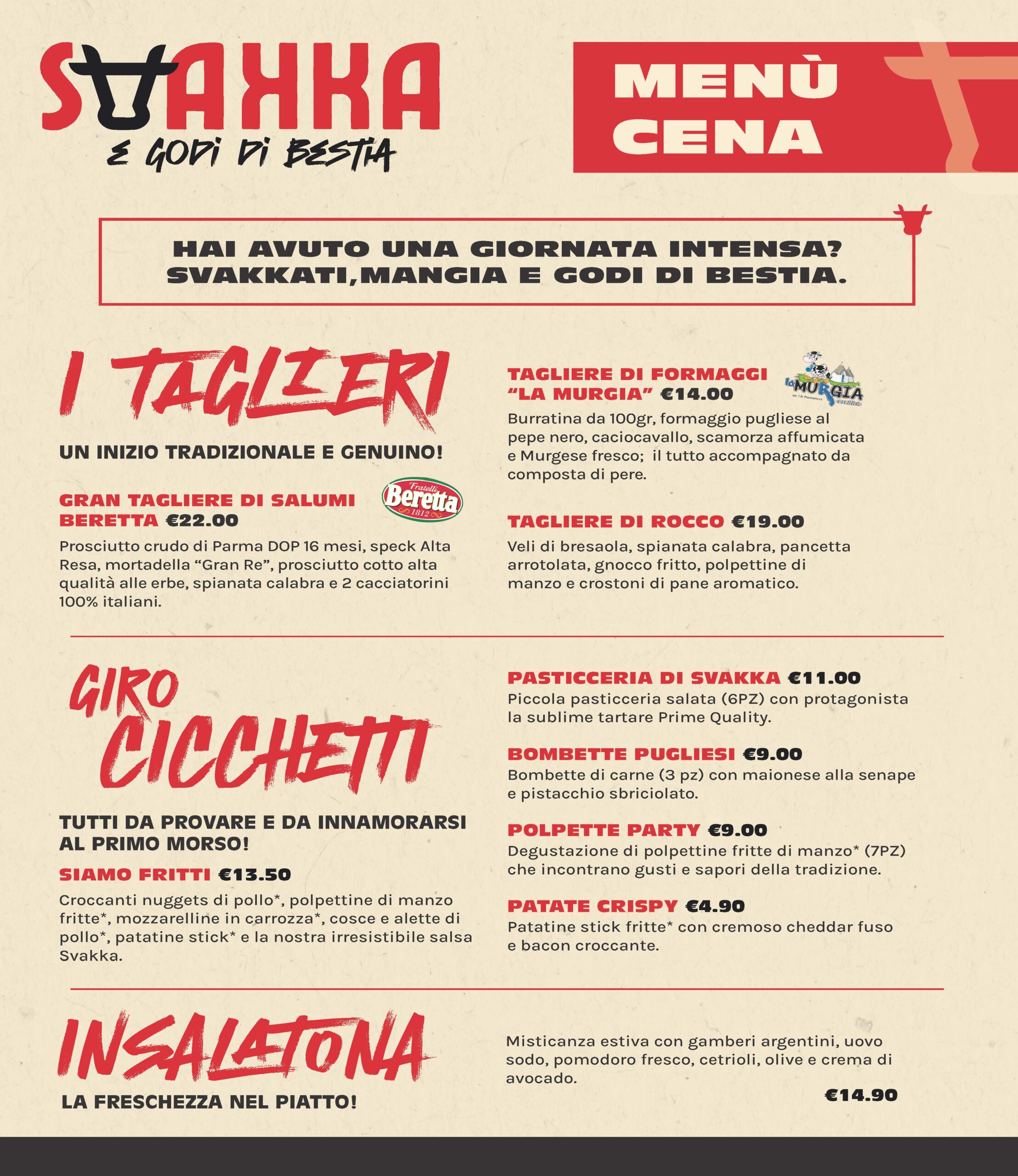 Menu cena Svakka - pagina 1