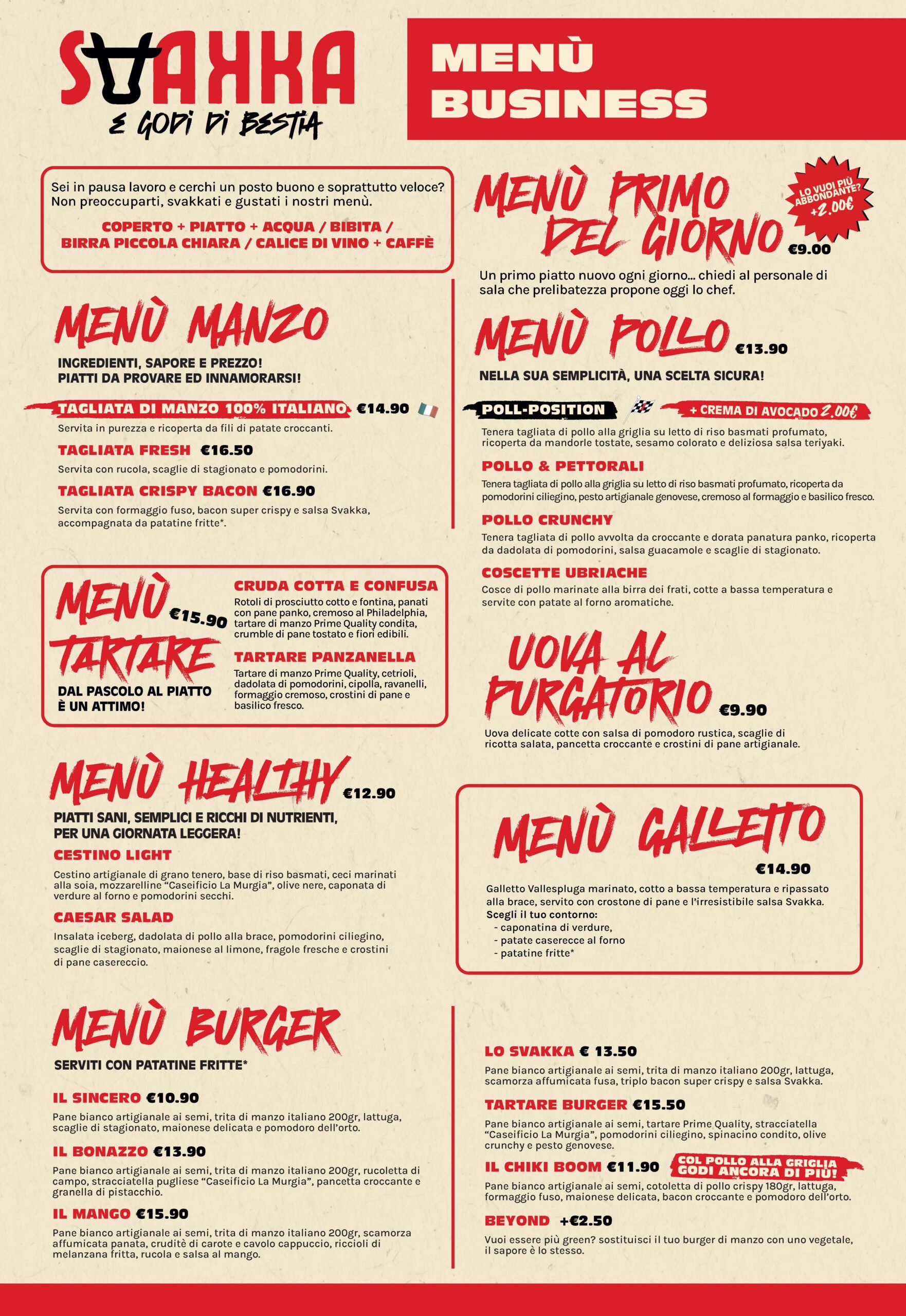 Menu pranzo Svakka - pagina 1